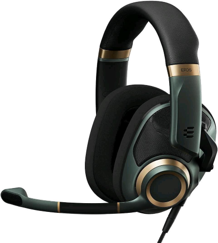 EPOS SENNHEISER H6PRO CUFFIE GAMING CON MICROFONO ACUSTICA APERTA ARCHETTO LEGGERO COMODO E RESISTENTE PER PC, MAC, PS4, PS5, XBOX SERIES X, XBOX ONE, NINTENDO SWITCH GREEN